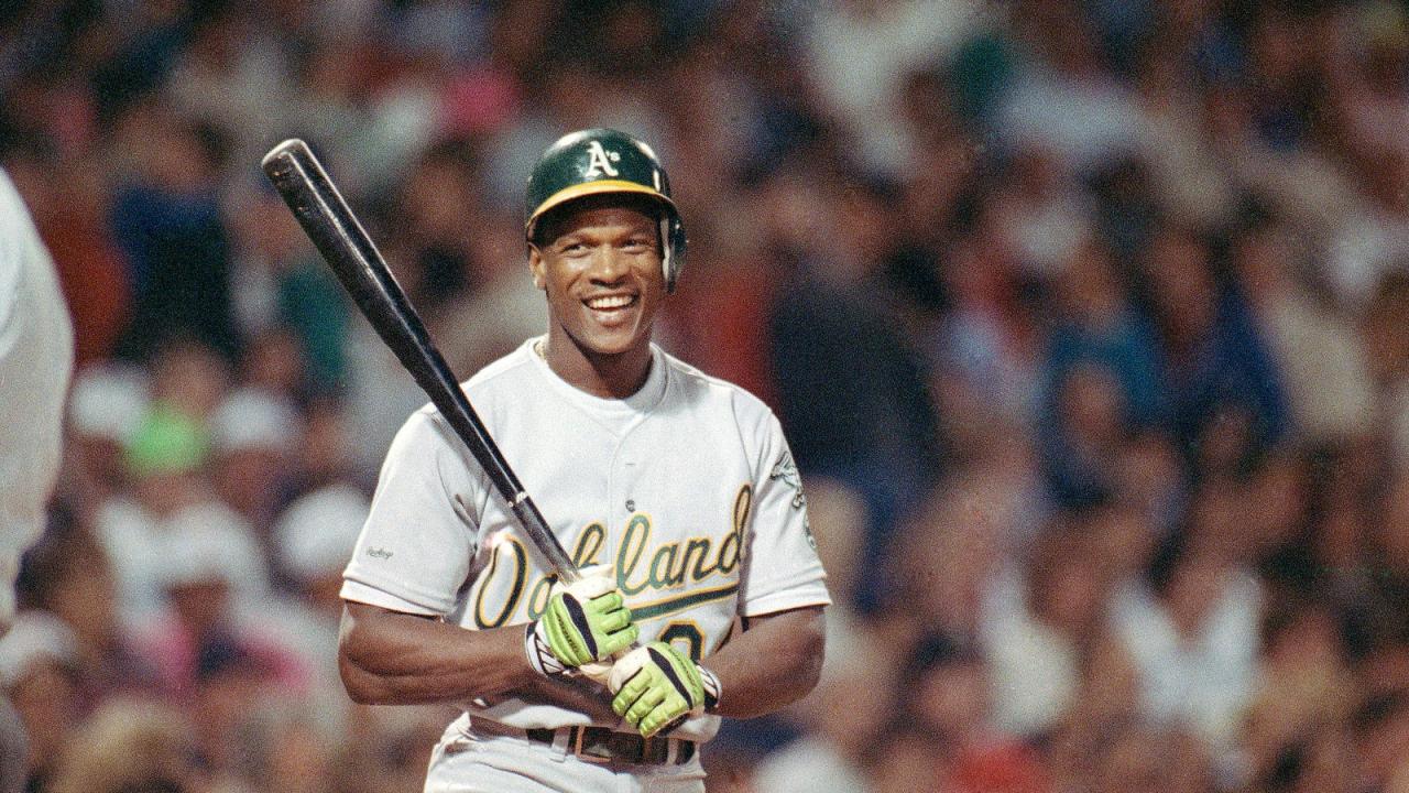 Rickey henderson baseball stolen oakland 80sbaseball